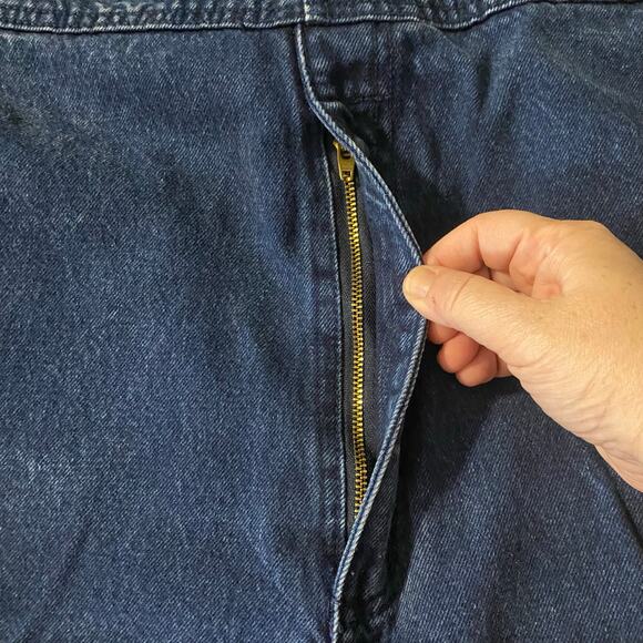 Vintage LA Gate Jeans Denim Overalls XL 32 Made in Taiwan 100% Cotton - Picture 7 of 14